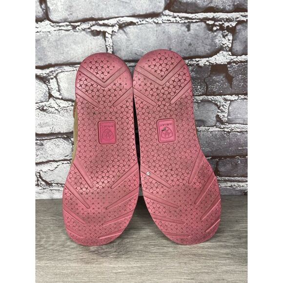 Ariat Cruiser Shoes Tan Suede Pink Slip On Loafer Flat Casual Women Sz 10B US/41 - Picture 8 of 16